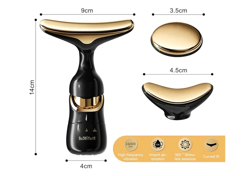 Masajeador facial rejuvenecedor con luz LED