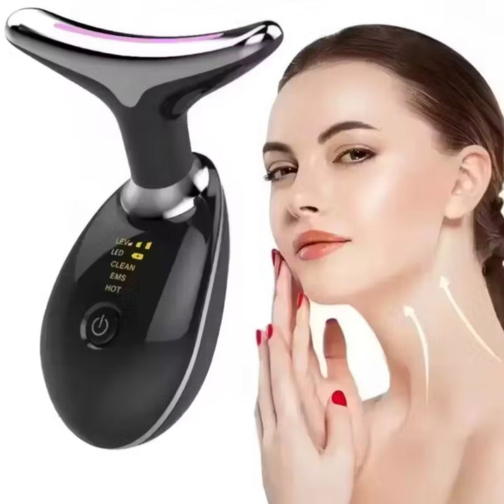 Masajeador facial rejuvenecedor con luz LED 3 en 1