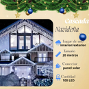 Luces Led Navidad Panel Solar 20 Mtr