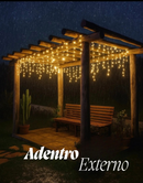 Luces Led Navidad Panel Solar 20 Mtr